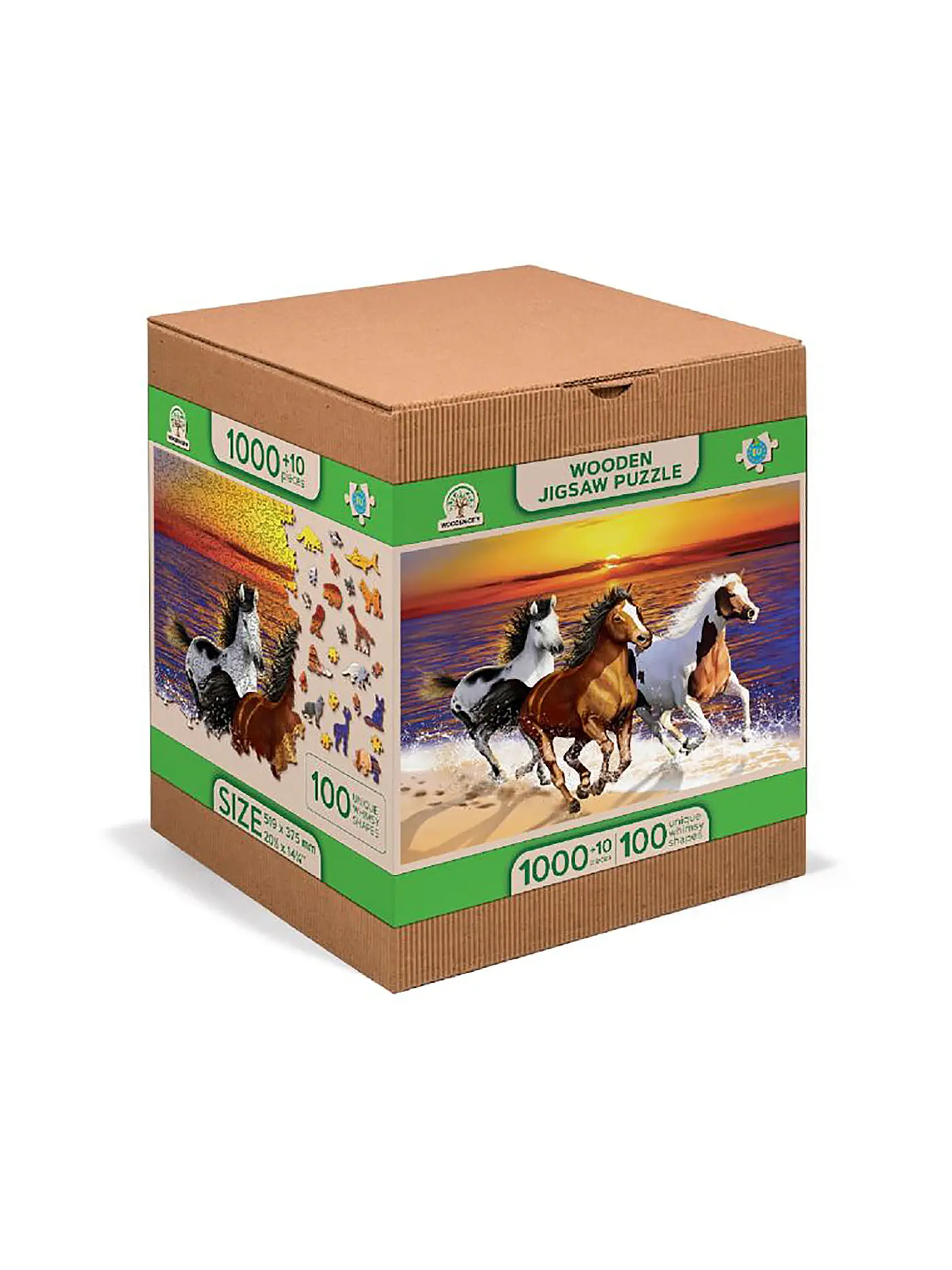 WOODEN CITY | Puzzle - Wild Horses on the Beach – 1010 Teile | 